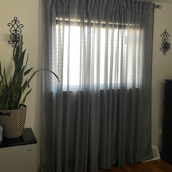 Ikea curtain grey $13 for two panels - Picture 1 of 4